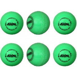 AVM Green Wind Cricket Ball (Pack of 6)